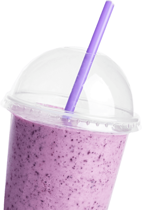 Smoothie in a plastic cup